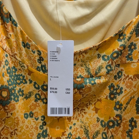 Urban Outfitters Claira Ruched Bodycon Square Neck Mini Dress Yellow & Orange- L - Picture 10 of 16